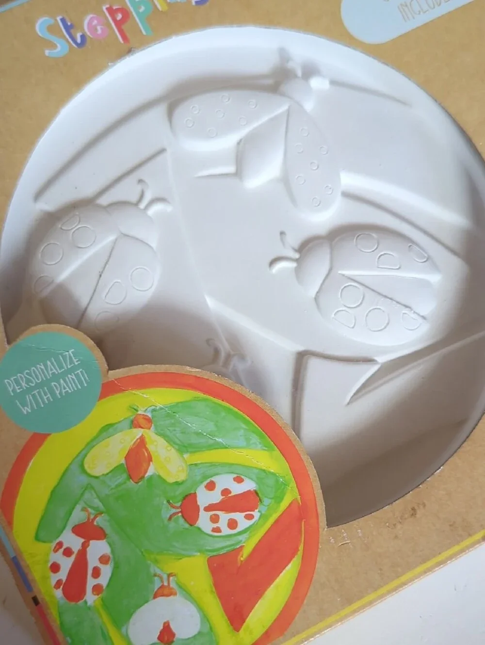 New Paint Your Own Stepping Stone Ladybug Kit